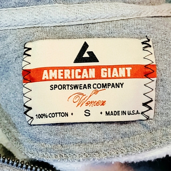 AMERICAN GIANT SPORTSWEAR COMPANY HEATHER GRAY HOODIE JACKET WOMEN'S SIZE S - Picture 6 of 8